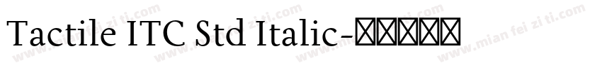 Tactile ITC Std Italic字体转换